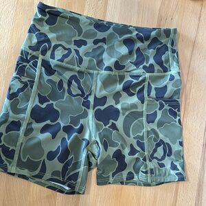 Billabong Green Camo Bike Shorts